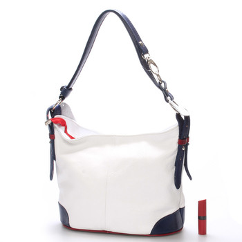 Bílá kožená kabelka přes rameno crossbody ItalY Harmony