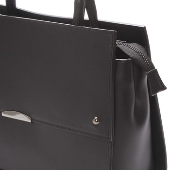 Exkluzivní dámská kožená kabelka černá - ItalY Alita