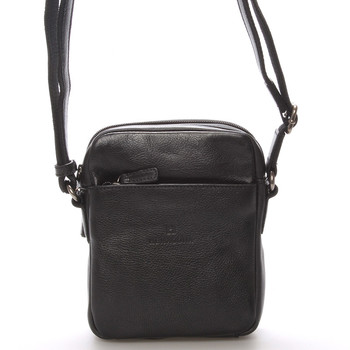 Černá luxusní kožená taška na doklady Hexagona 129477