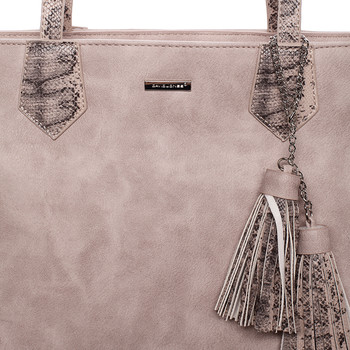 Elegantní dámská kabelka přes rameno růžová - David Jones Trava