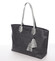 Elegantní dámská kabelka přes rameno černo šedá - David Jones Trava