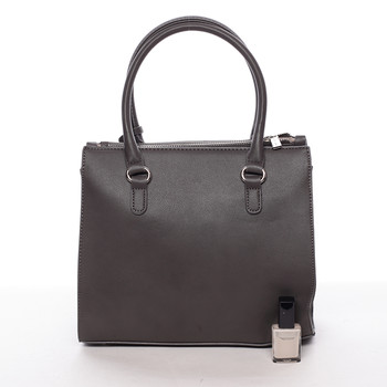 Luxusní dámská kabelka do ruky tmavě šedá - David Jones Plum