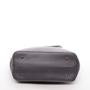 Luxusní dámská tmavě šedá kabelka  - David Jones Zamsa