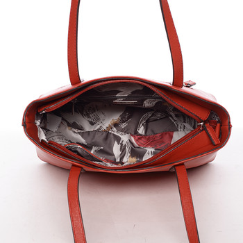 Dámská kabelka přes rameno červená saffiano - David Jones Yetta