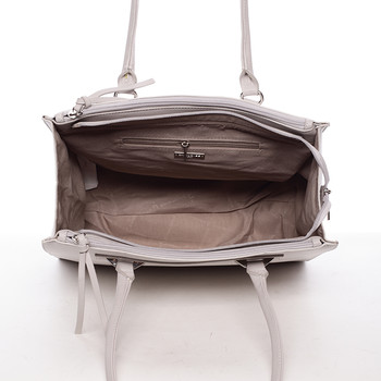 Elegantní dámská kabelka krémově šedá - David Jones Issy