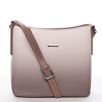 Elegantní dámská crossbody kabelka hnědá - David Jones Cién