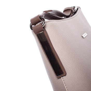 Elegantní dámská crossbody kabelka hnědá - David Jones Cién