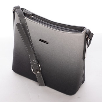 Elegantní dámská crossbody kabelka černo šedá - David Jones Cién