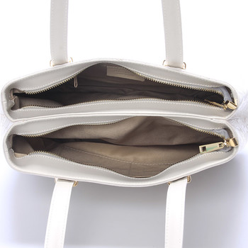 Exkluzivní dámská kožená kabelka krémová - ItalY Logistilla