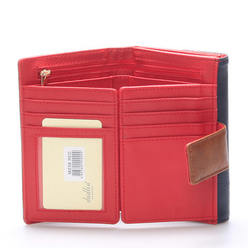 Větší dámská červená peněženka - Dudlin M238