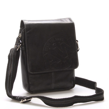 Pánská kožená taška na doklady černá - WILD Connor