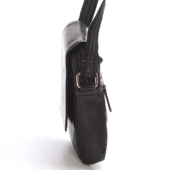 Pánská kožená taška na doklady černá - WILD Connor