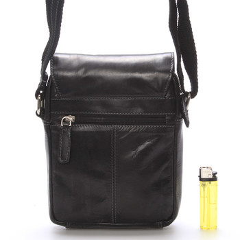 Pánská kožená taška na doklady černá - WILD Connor