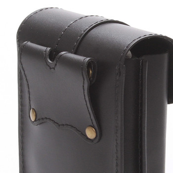 Pánská černá kožená kapsa na opasek - Greisi Gerr