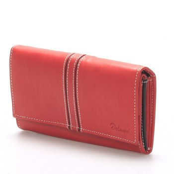 Dámská kožená peněženka červená - Delami Lestiel