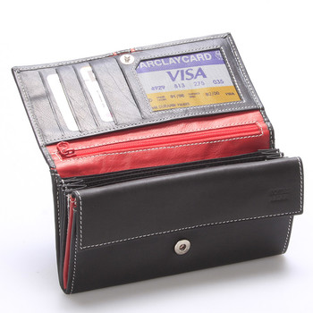 Dámská kožená peněženka černá - Delami Lestiel