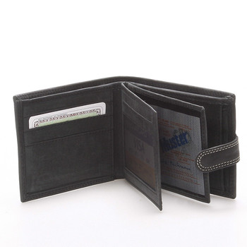 Pánská kožená peněženka černá - Delami Siri