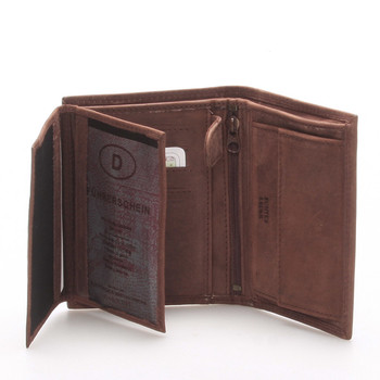 Pánská kožená peněženka hnědá - Delami Matt