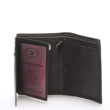 Pánská kožená peněženka černá - Delami Matt