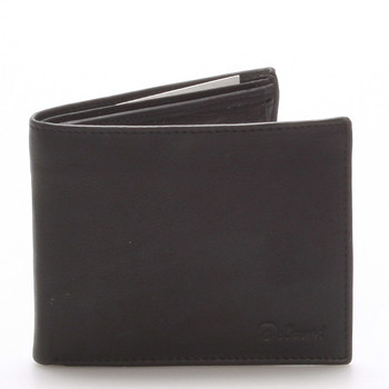 Pánská kožená černá peněženka - Delami 8322