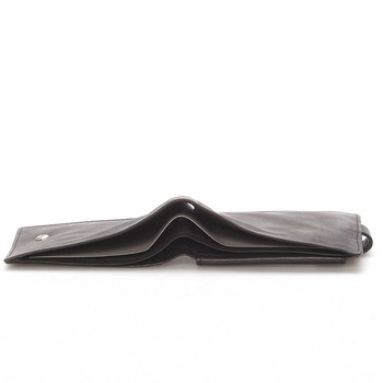 Pánská kožená černá peněženka - Delami 9371
