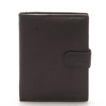 Pánská kožená černá peněženka - Delami 8703