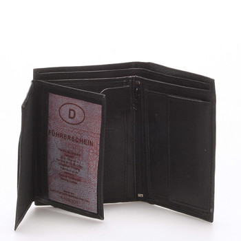 Pánská kožená černá peněženka - Delami 8229