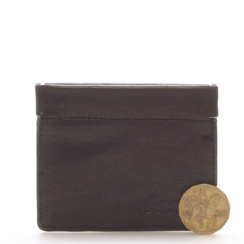 Kožená peněženka na mince černá - Delami MIMI