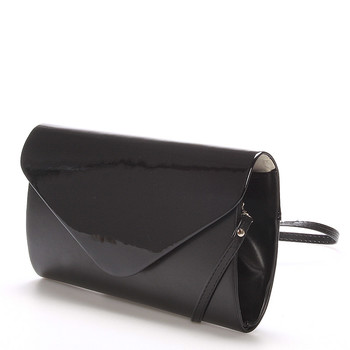 Luxusní velké dámské psaníčko černé matné - Delami LasVegas