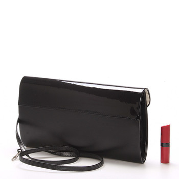 Luxusní velké dámské psaníčko černé matné - Delami LasVegas