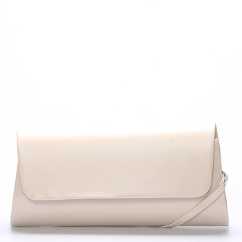 Luxusní velké dámské psaníčko béžové lesklé - Delami Chicago