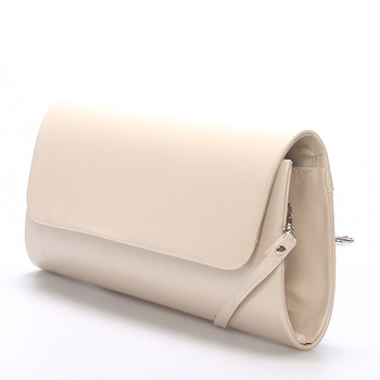 Luxusní velké dámské psaníčko béžové lesklé - Delami Chicago