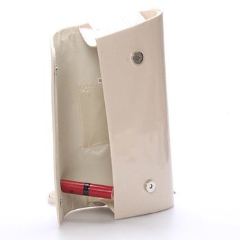 Luxusní velké dámské psaníčko béžové lesklé - Delami Chicago