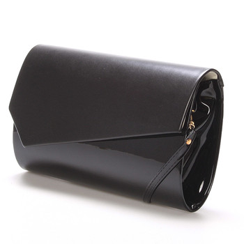 Velké stylové dámské psaníčko černé lesklé - Delami Charlien