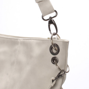 Luxusní dámská crossbody kabelka šedá - Carine Mesa