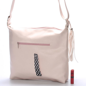 Dámská luxusní crossbody kabelka růžová - Carine Daly