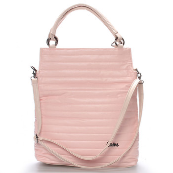 Velká moderní růžová dámská kabelka - Carine Madison