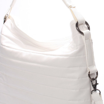 Velká elegantní crossbody kabelka bílá - Carine ElGin