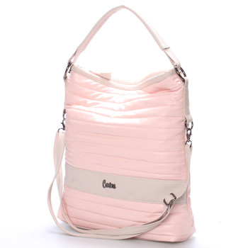 Velká elegantní crossbody kabelka růžová - Carine ElGin