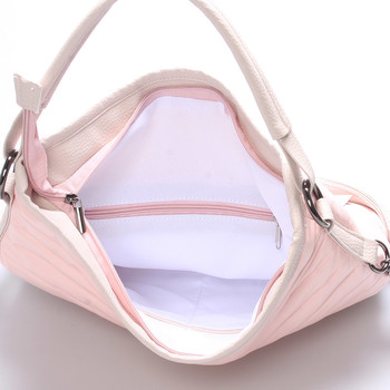 Velká elegantní crossbody kabelka růžová - Carine ElGin