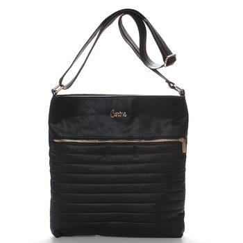 Velká pohodlná crossbody kabelka černá - Carine PalmBay