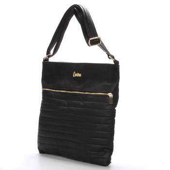 Velká pohodlná crossbody kabelka černá - Carine PalmBay