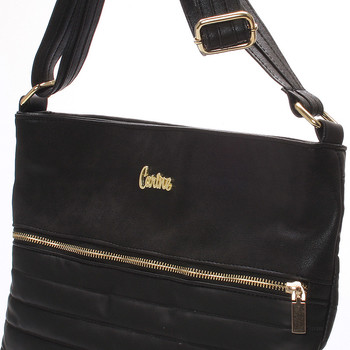Velká pohodlná crossbody kabelka černá - Carine PalmBay