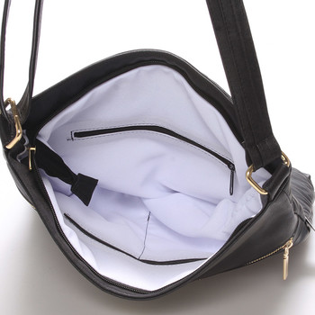 Velká pohodlná crossbody kabelka černá - Carine PalmBay