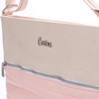 Velká pohodlná crossbody kabelka růžová - Carine PalmBay