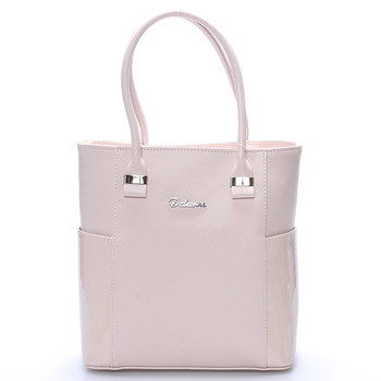 Elegantní dámská kabelka do ruky růžová saffiano - Delami Vista
