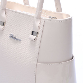 Elegantní dámská kabelka do ruky béžová saffiano - Delami Vista