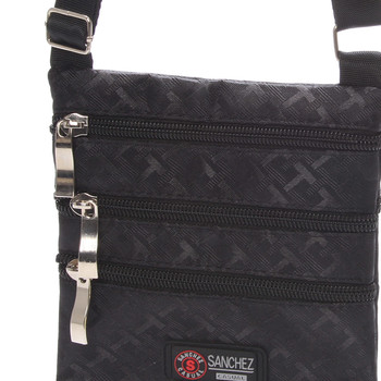 Textilní černá unisex crossbody kapsička - Sanchez F86