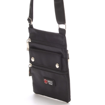 Textilní černá unisex crossbody kapsička - Sanchez F84