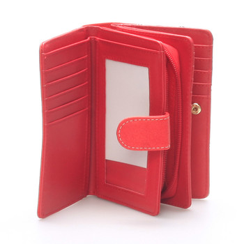 Originální větší dámská červená peněženka - Dudlin M257